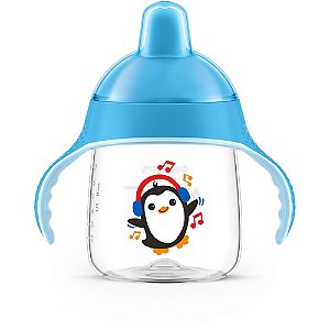 Copo Pinguim Azul 260ml - Avent 12+