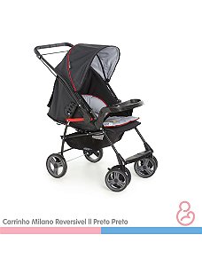 Carrinho Milano Reversível II Preto - Galzerano