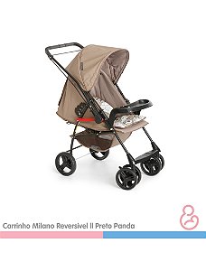 Carrinho Milano Reversível II Preto Panda - Galzerano