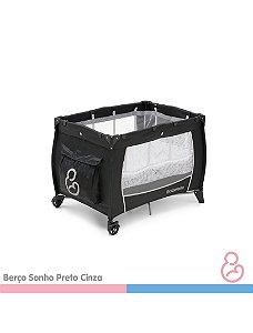Berço Sonho Preto e Cinza - Galzerano