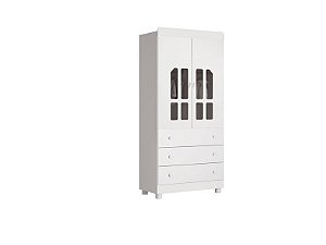 Roupeiro Katatau 02 Portas Branco Brilho - Reller