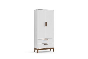 Roupeiro Nature 02 Portas Branco Soft EcoWood - Matic