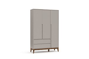 Roupeiro Nature Clean 03 Portas Cinza EcoWood - Matic