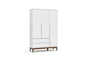 Roupeiro Nature Clean 03 Portas Branco Soft EcoWood - Matic