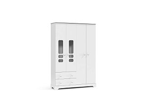 roupeiro smart 04 portas branco soft - matic