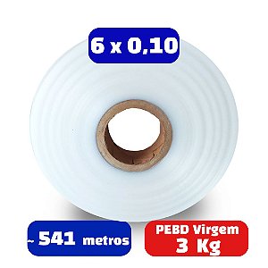 Bobina Plástica Tubular - PEBD - 6x0,10 - 3Kg - UN