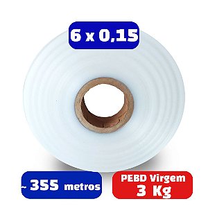 Bobina Plástica Tubular - PEBD - 6x0,15 - 3Kg - UN