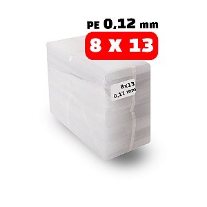 Saco Plástico PEBD - Tamanho 8x13 (0,12mm) - Kit 5.000 unid.
