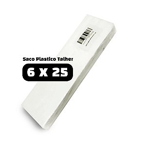 Saco Plastico PEAD P/ Talher - 6x25 - 1.000 unid