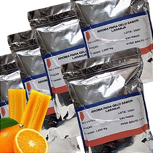 Aroma para Gelo Saborizado - Sabor Laranja - Kit 05 Kg