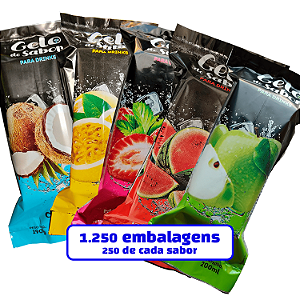 Saco BOPP Metalizado 9x21 - Embalagem para Gelo Saborizado - Kit 05 Pct (1.250 sacos)