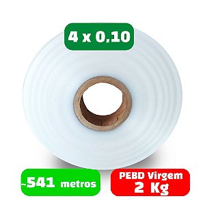 Bobina Plástica Tubular - PEBD - 4x0,10 - 2Kg - UN