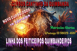 CURSO LINHA DOS FEITICEIROS QUIMBANDEIROS + DIABINHO AMULETO