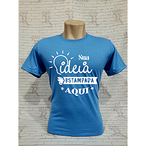 Camiseta Poliéster Fiado - Azul (sem estampa)