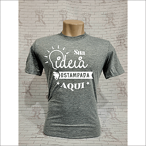 Camiseta Poliéster Fiado - Cinza (sem estampa)