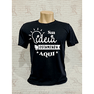 Camiseta 100% Algodão - Preta (sem estampa)