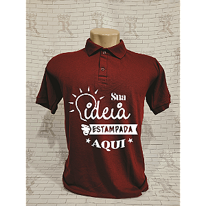 Camisa Polo Piquet - Vermelho Escuro Personalizada