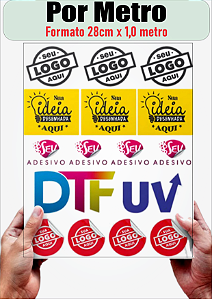 Filme Impresso de DTF UV - Por metro (28cm x 1,0 metro)