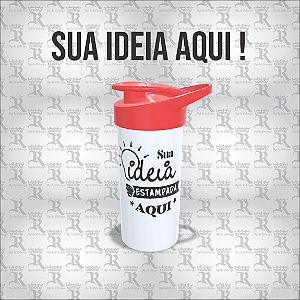 Copo Coqueteleira - Vermelho & Branco Personalizável