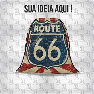 Mochilas Saco Personalizadas  Rota 66 – A Partir de Uma Peça Mod 02