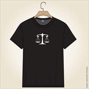 Camiseta Preta Direito Personalizada - Crie a Sua