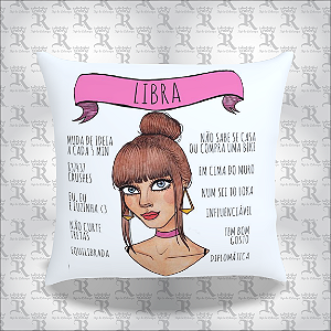 Almofada Signos Libra  Personalizada - Crie a Sua