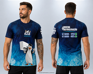 Camiseta Masculina Profissão Refrigeração Azul