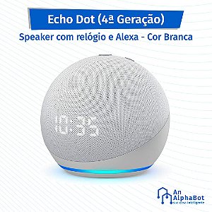Novo Echo Dot (4ª Geração) Smart Speaker com Relógio e Alexa - Cor Branca