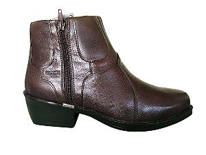 BOTA NEW COUNTRY MASCULINA DE COURO COR TABACO