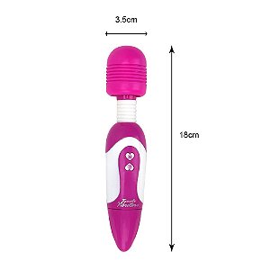 Massageador corporal, em silicone ABS super macio, possui 12 modos