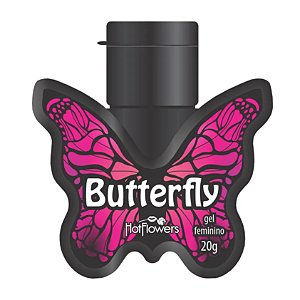 Butterfly - Excitante Feminino Beijável que Excita, Lubrifica, Vibra e Gela 20g Hot Flowers