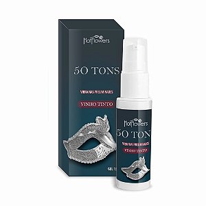 50 Tons - Gel Vibrador Líquido Beijável  Vinho Tinto 15G Hot Flowers