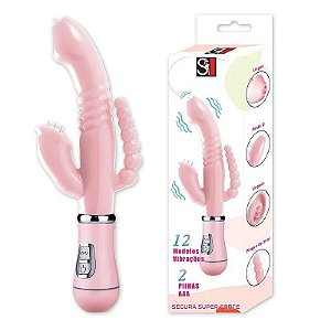 VIBRADOR PONTO G E CLITORIS 3 EM 1 - Pilha