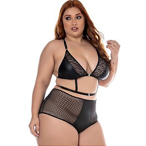 Conjunto Mistress  Plus Size Linha Sado Hot Flowers