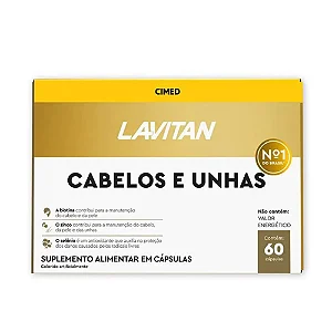 Lavitan Vitamina Cabelos e Unhas 60 Cáps