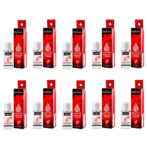 Aqua Fire Loção Lubrificante á Prova D' Agua 12ml Hot Flowers - Kit com 10 Unid