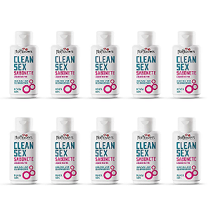 Clean sex sabonete líquido neutro 60ml Hot Flowers (Kit com 10 unidades)
