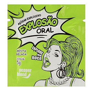 Explosão Oral açucar que explode na boca Menta Gelada 5gr -Pepper Blend