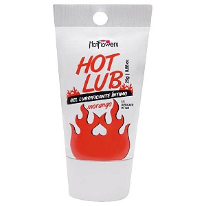 HOT LUB GEL DESLIZANTE BEIJÁVEL MORANGO 25G HOT FLOWERS