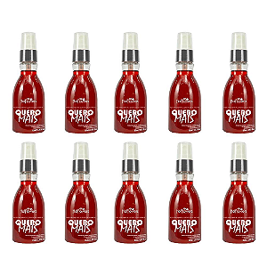 Gel para Massagem Sensual Quero Mais Morango com Chocolate - Kit c/10 Und