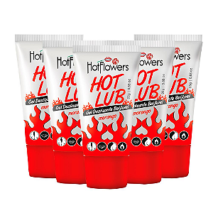 KIT Gel Deslizante Beijável Hot Lub Hot Flowers - Embalagem c/10 und.