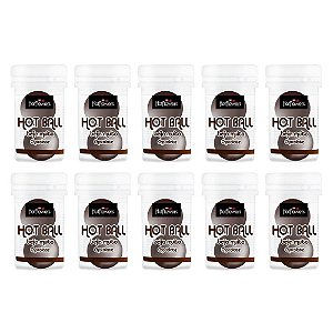 Kit - Hot Ball Dupla Beija Muito - Chocolate - Emb. c/10 und. Hot Flowers