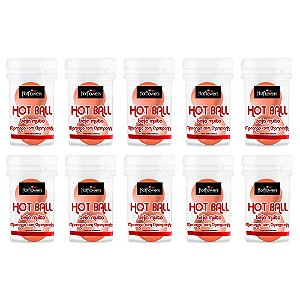 Kit Hot Ball Dupla Beija Muito - Morango c/ Champanhe - Emb. c/ 10 und. Hot Flowers