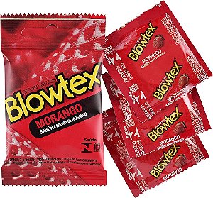 Preservativo Blowtex Morango 3 unidades.
