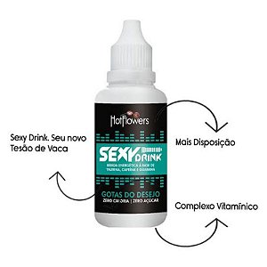 Bebida Energética Estimulante Gotas do Desejo Sexy Drink - 15ml Hot Flowers