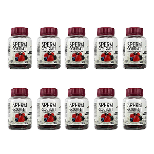 Sperm Gourmet Suplemento Vitamínico Tutti Frutti Hot Flowers - kit com 10