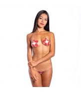 Tapa Sexo Karamela - Morango c/ Champanhe Formato Estrela - Kit c/10 Und