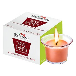 Vela para Massagem Beijável Sexy Candy - Chocomenta 40g