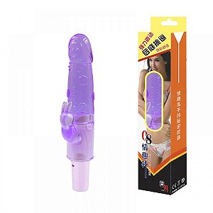 Vibrador Bastão com Capa Removível e Estimulador Clitoriano Coelho