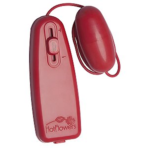 BULLET VIBRADOR E MASSAGEADOR  VERMELHO HOT FLOWERS